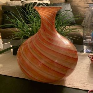 Orange decorative vase